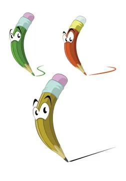 Cartoon Pencil Stock Illustration