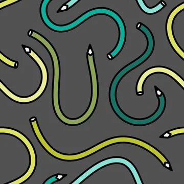 Cartoon pencil seamless school pattern for wrapping paper and fabrics and l.. Stock Illustration