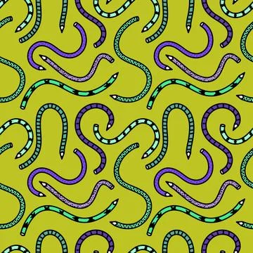 Cartoon pencil seamless school pattern for wrapping paper and fabrics and l.. Stock Illustration