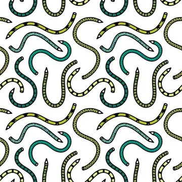 Cartoon pencil seamless school pattern for wrapping paper and fabrics and l.. 스톡 일러스트