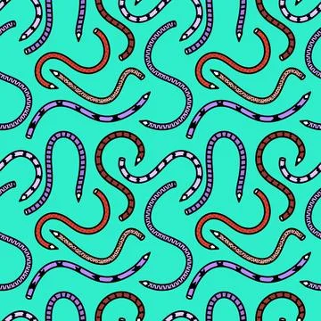 Cartoon pencil seamless school pattern for wrapping paper and fabrics and l.. Stock Illustration