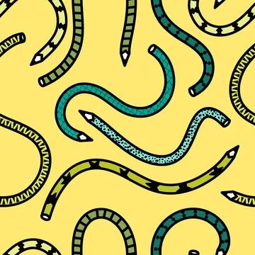 Cartoon pencil seamless school pattern for wrapping paper and fabrics and l.. Stock Illustration
