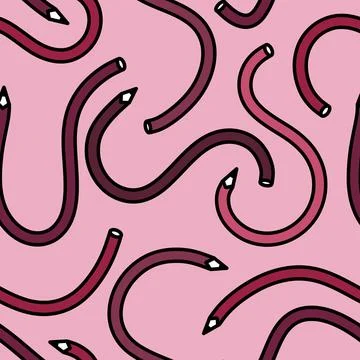 Cartoon pencil seamless school pattern for wrapping paper and fabrics and l.. Stock Illustration