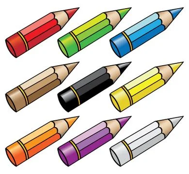 Cartoon pencils Stock Illustration