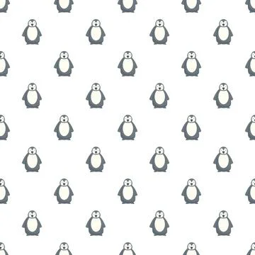 Cartoon penguin pattern creating background for winter design Illustrazione stock