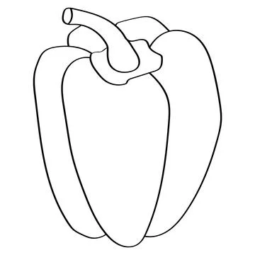 Cartoon pepper isolated on white background Stock Illustration
