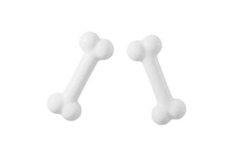 Cartoon pet bone in the white background , 3d rendering. イラスト素材