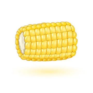 Cartoon piece of corn Illustrazione stock