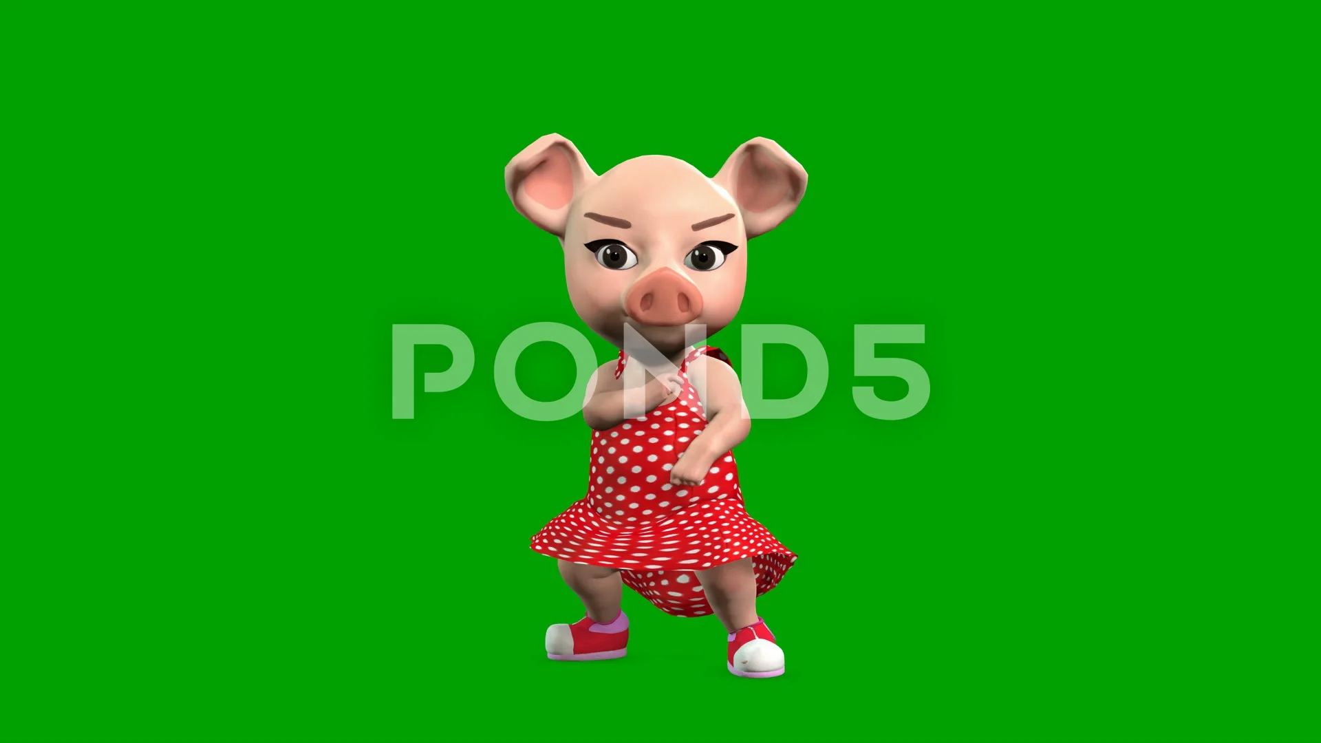 Cartoon pig dancing | Stock Video | Pond5