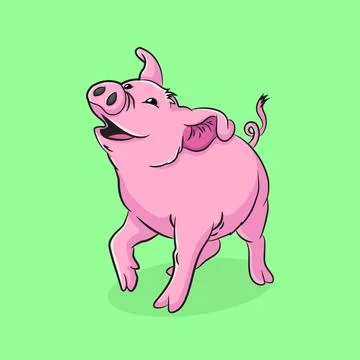 Cartoon pig 스톡 일러스트