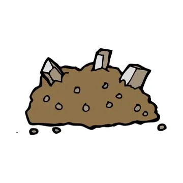 Cartoon pile of rubble Stock Illustration