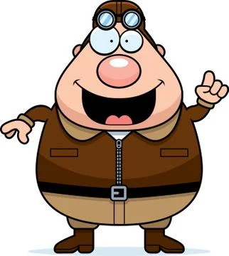 Cartoon pilot idea Stock Illustration