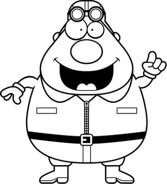 Cartoon Pilot Idea Stock Illustration