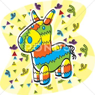 Cartoon pinata Stock Illustration