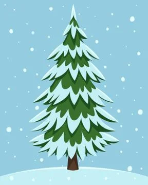 Cartoon Pine Tree Stock Illustration