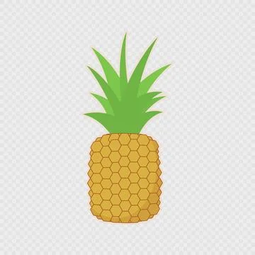 Cartoon pineapple icon. Vector illustration. Stock Illustration