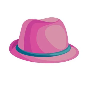 Cartoon pink hat Stock Illustration
