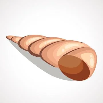 Cartoon pink twisted shell Stock Illustration