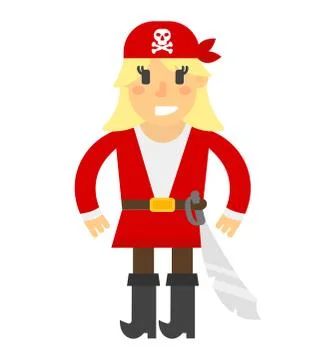 Cartoon pirate vector character Illustrazione stock
