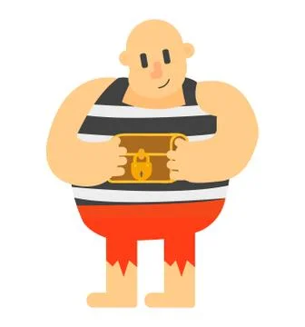 Cartoon pirate vector character Illustrazione stock