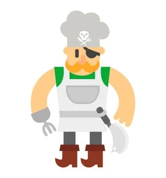 Cartoon pirate vector character Stock Illustration