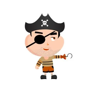 Cartoon pirate, vector Stock Illustration