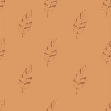 Cartoon plant leaf seamless pattern template. Vector illustration 스톡 일러스트
