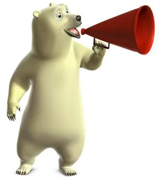 Cartoon polar bear 스톡 일러스트