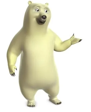 Cartoon polar bear Stock-Illustration