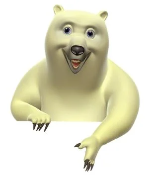 Cartoon polar bear 스톡 일러스트