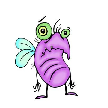 Cartoon poor fly. Vector illustration. Stock Illustration
