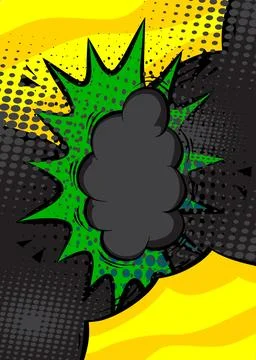 Cartoon poster background, comic book backdrop. Retro vector comics pop art.. Stock Illustration