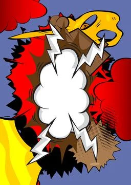 Cartoon poster background, comic book backdrop. Retro vector comics pop art.. Illustrazione stock