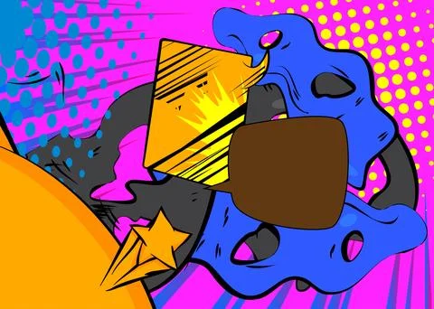 Cartoon poster background, comic book backdrop. Retro vector comics pop art.. Illustrazione stock