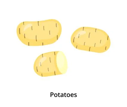 Cartoon potatoes. Stock Illustration