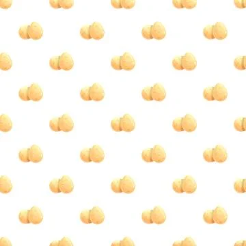Cartoon potatoes pattern creating a seamless background Stock Illustration