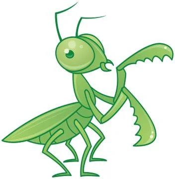 Cartoon Praying Mantis Illustrazione stock