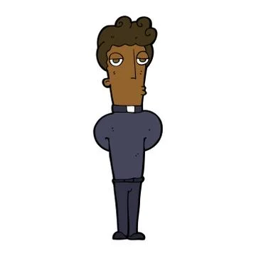 Cartoon priest 스톡 일러스트