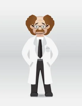 Cartoon professor Stock Illustration