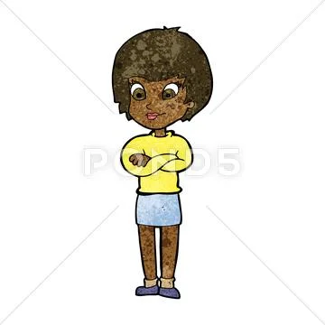 Cartoon proud woman Stock Illustration