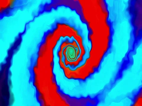 Cartoon Psychedelic Swirl Shape Rotating From The Center Stock Footage 80806565