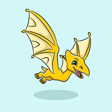Cartoon pterosaurus 스톡 일러스트