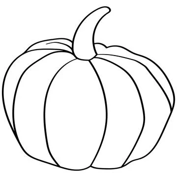 Cartoon pumpkin isolated on white background Stock Illustration