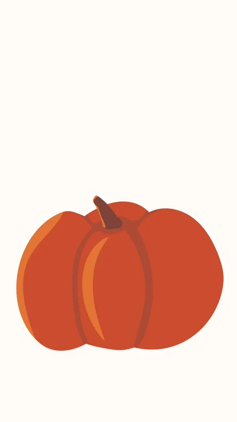 Cartoon pumpkin jumps into a light background. Animation with copy space Stock Footage 323438579