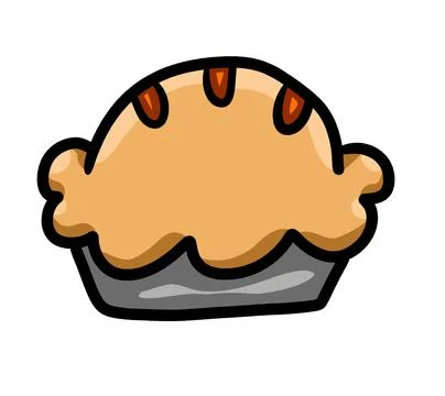Cartoon Pumpkin Pie Stock Illustration