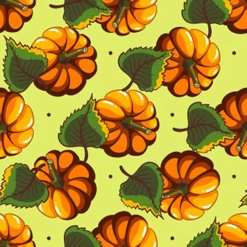 Cartoon Pumpkin Seamless Pattern Illustrazione stock