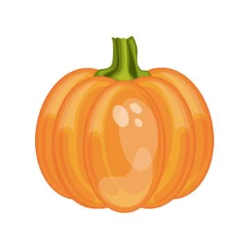 Cartoon pumpkin vegetable. Cartoon vector illustration. Stock Illustration