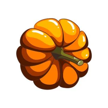 Cartoon Pumpkin On White Stock Illustration