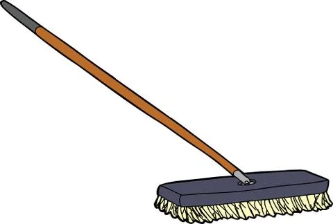 Cartoon Push Broom Stock Illustration