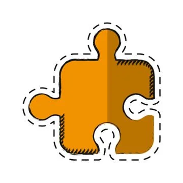 Cartoon puzzle strategy creativity abstract Stock Illustration